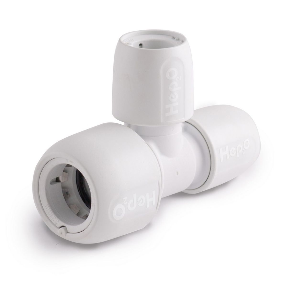 Hep2O HD14 Push Fit End Branch Tee White (22mm x 15mm x 15mm) HD14/22
