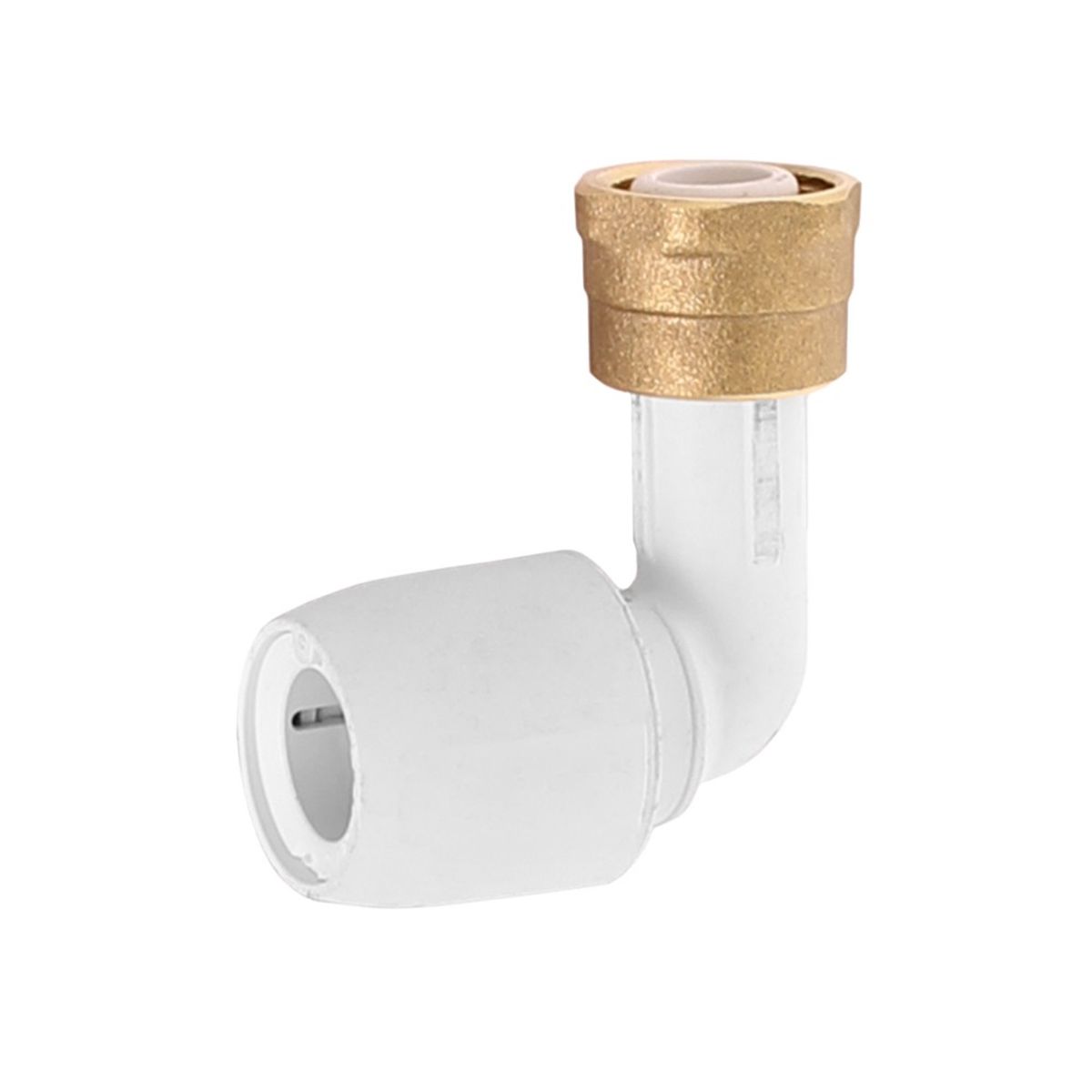 Hep2O HD27 Push Fit Bent Tap Connector White (15mm x 1/2") HD27/15
