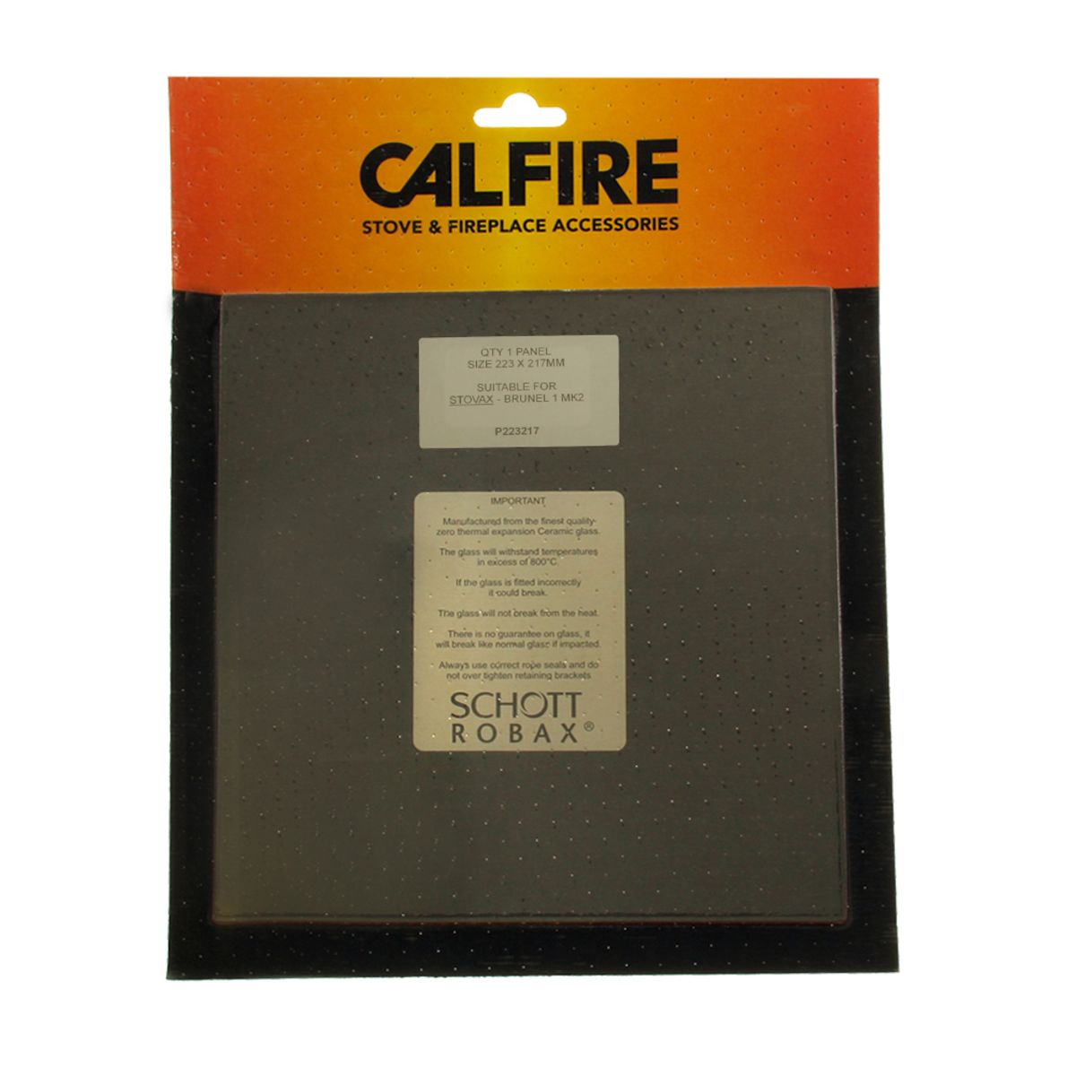 Calfire Brunel 1A Stove Door Glass HS-158