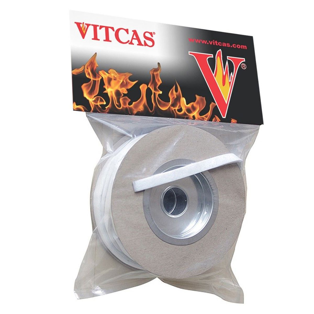Vitcas Ceramic Fibre Sealing Strip White 6mm x 3mm 10 Metre Roll HS-804