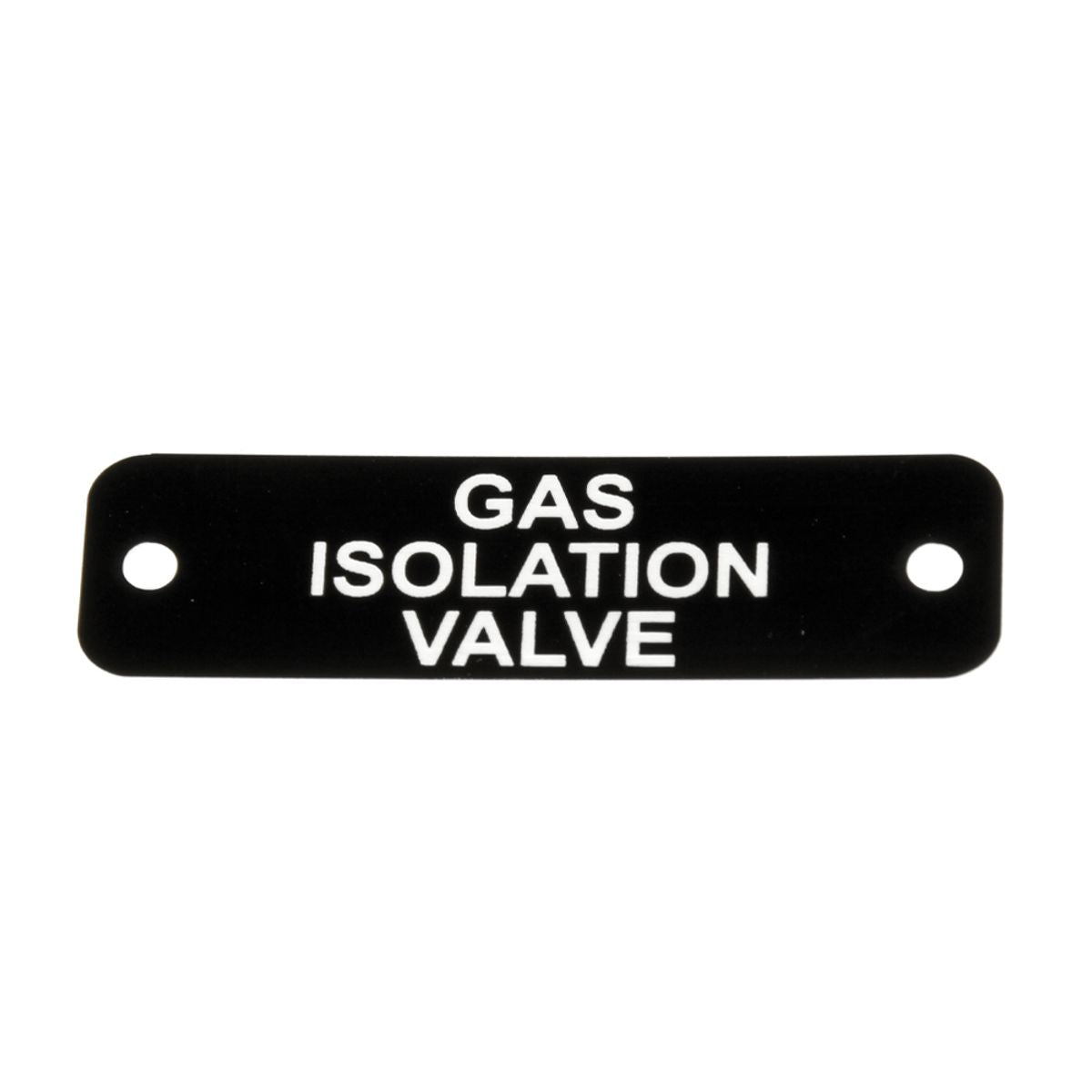 Gas Isolation Valve Label (S) Black with White Engraving 75mm x 22mm JBL11B