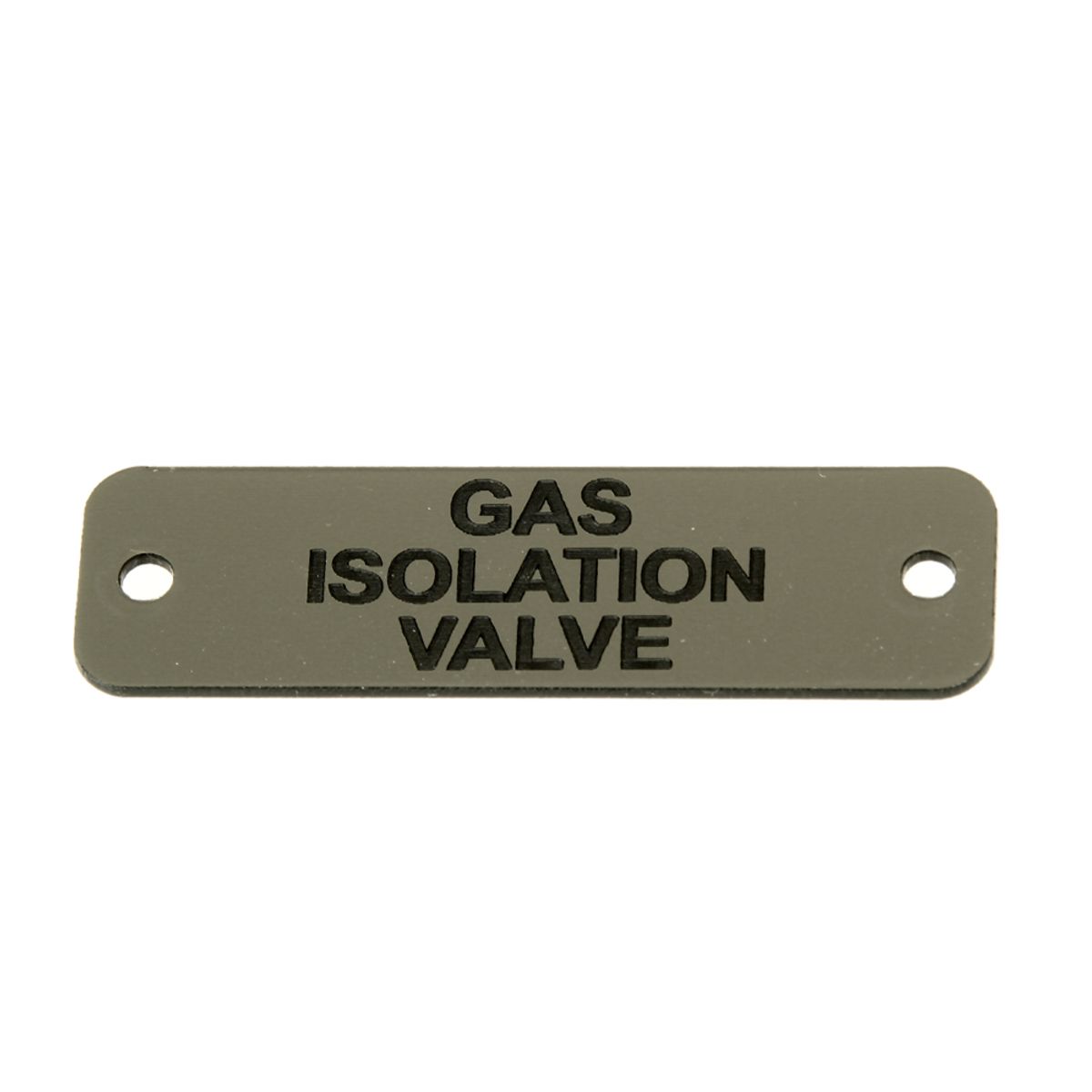 Gas Isolation Valve Label (S) Silver with Black Engraving 75mm x 22mm JBL11S