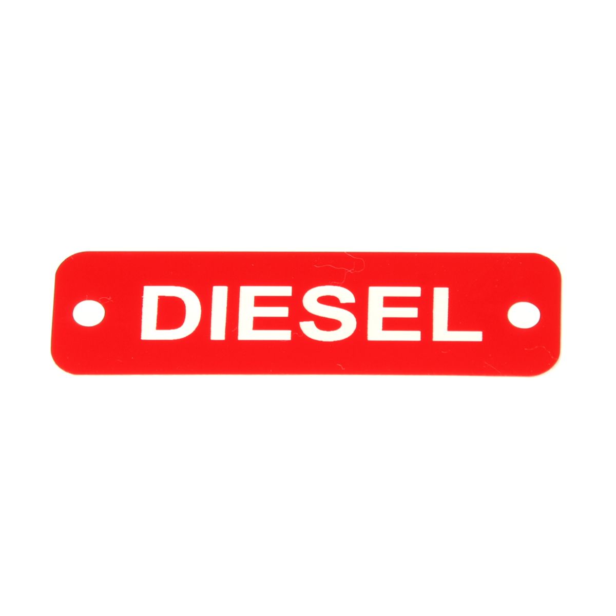 AG Diesel Label (S) Red with White Engraving 75mm x 22mm JBL20R