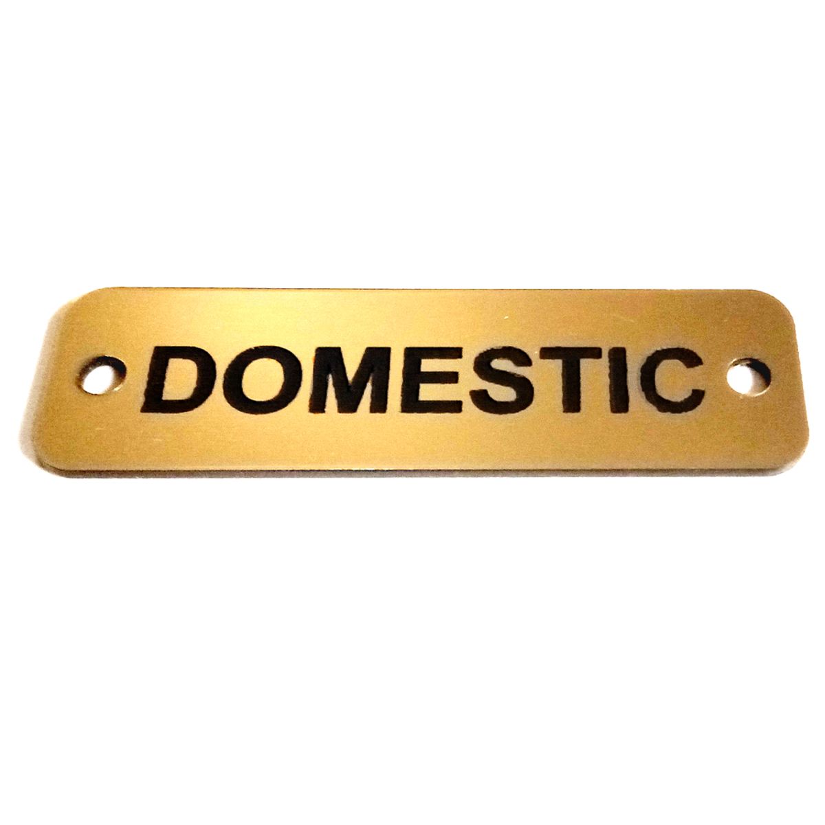 AG Domestic Label (S) Gold with Black Engraving 75mm x 22mm JBL24G