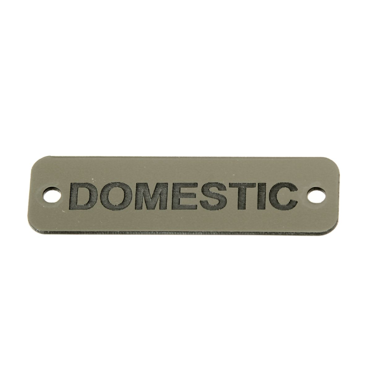 AG Domestic Label (S) Silver with Black Engraving 75mm x 22mm JBL24S