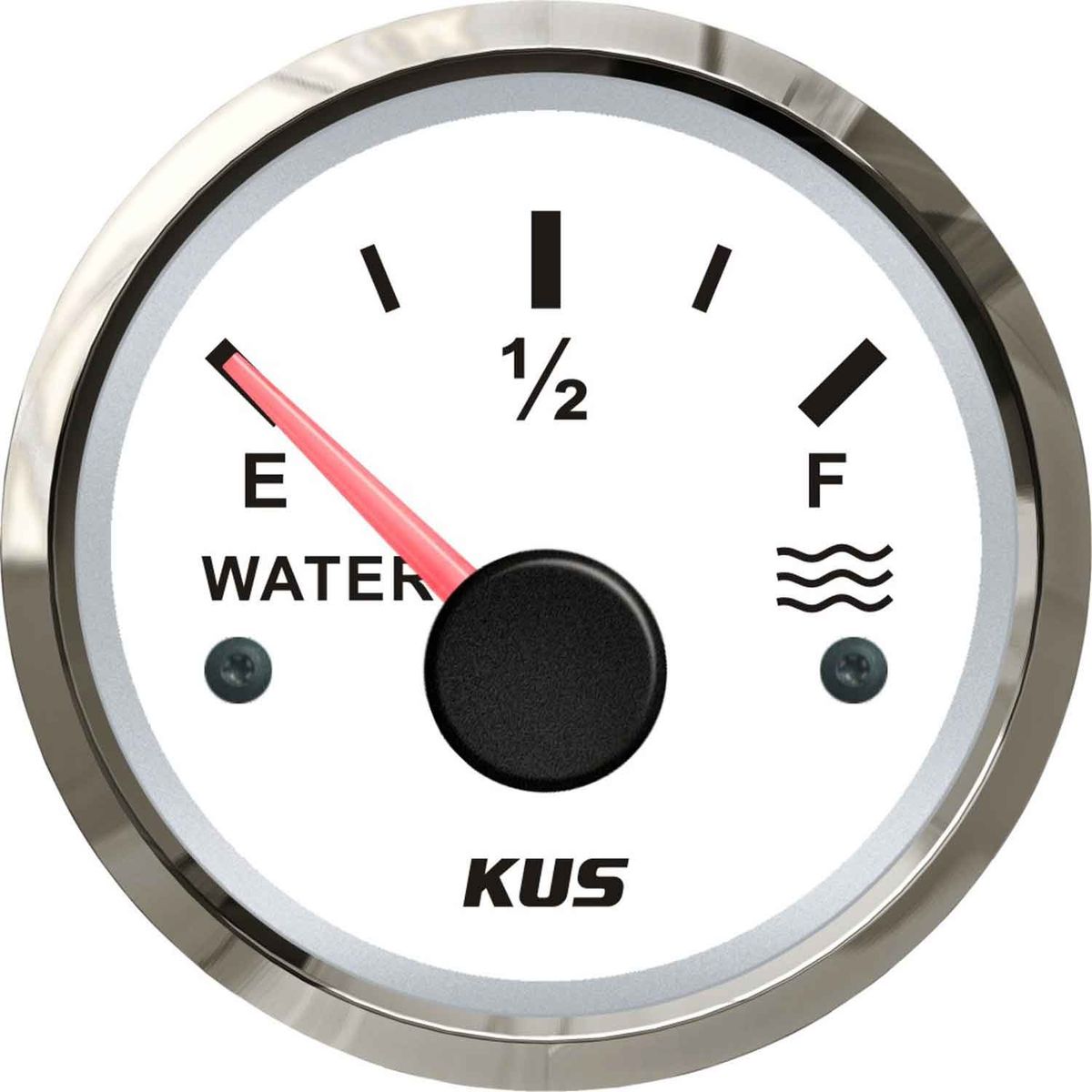 KUS Water Level Gauge with Stainless Bezel (White / Euro Resistance) KY11100