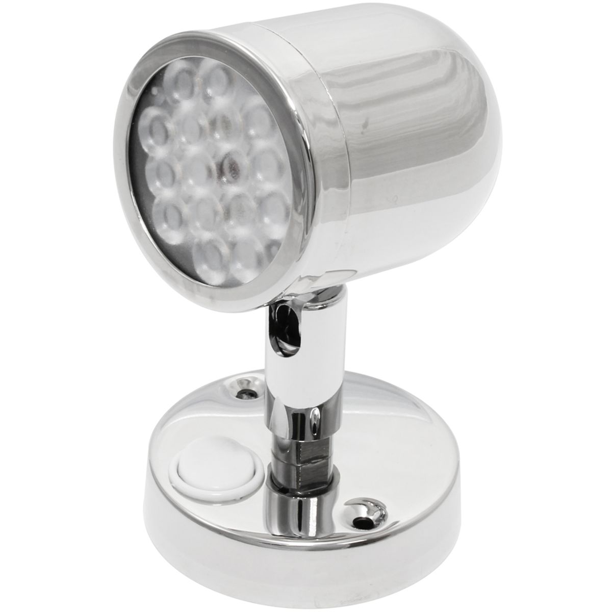 AAA 8-30V Stainless Steel Adjustable Reading LED Light 65mm Diameter LD-100