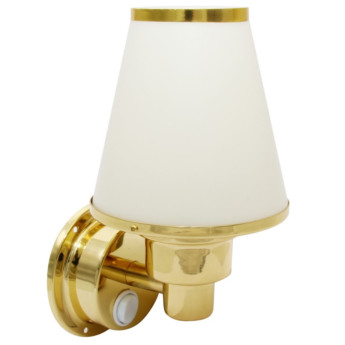 AAA 12V LED Brass Interior Warm White Wall Light Plastic Shade LD-152