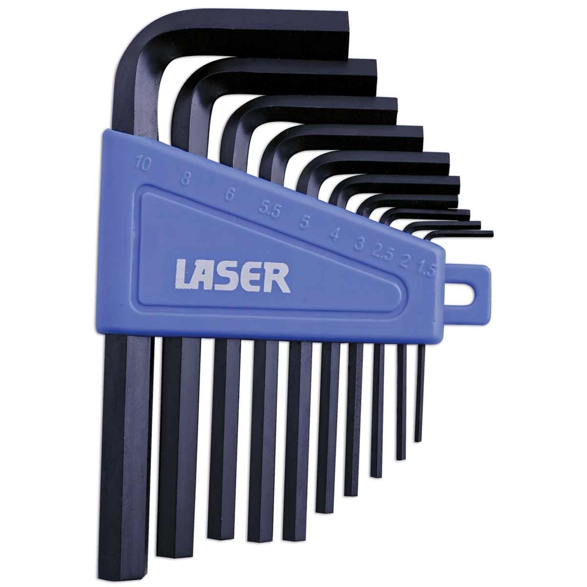 Laser Tools Metric Hex Key Set 10-Piece (1.5mm to 10mm) LT-0952