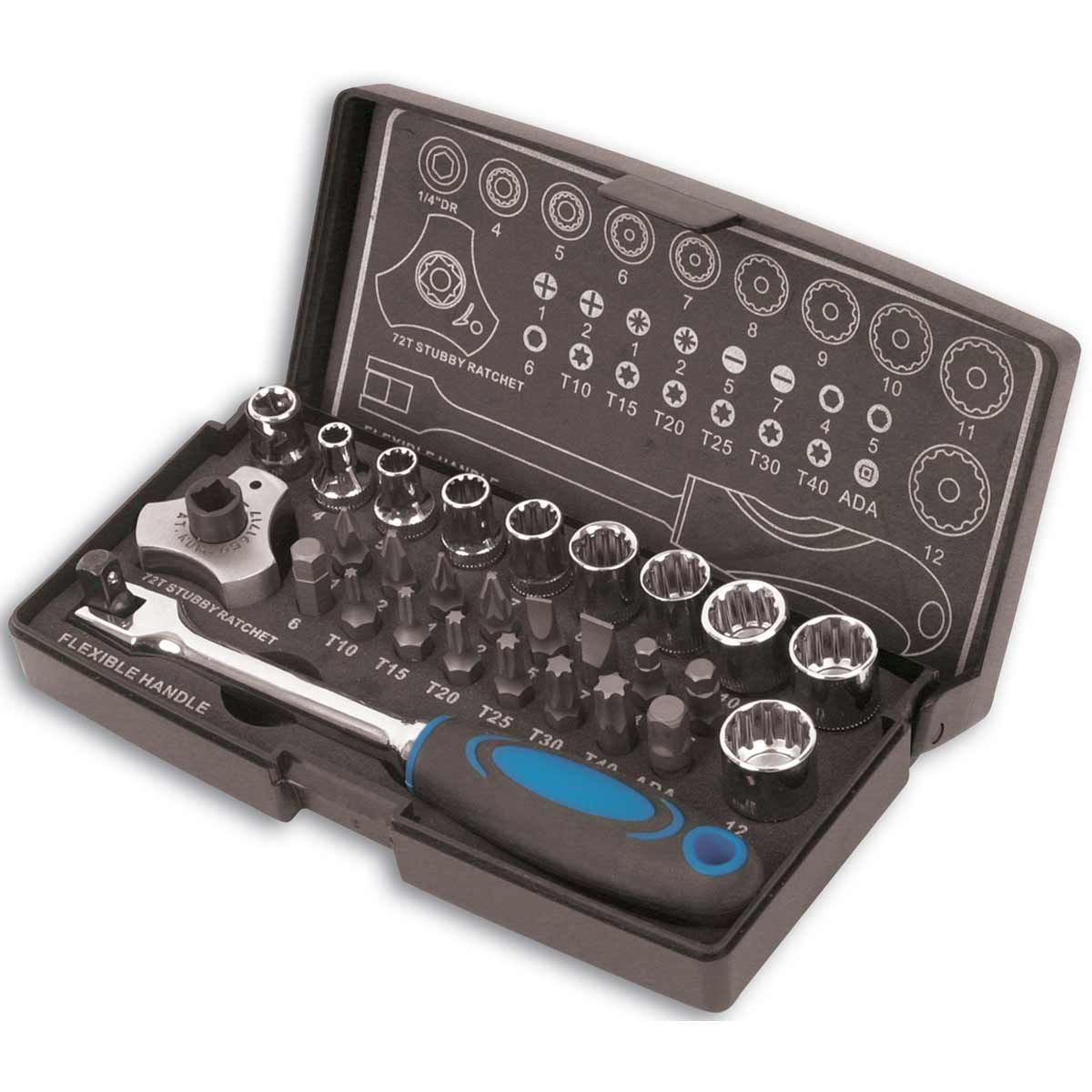 Laser Tools Alldrive Socket and Bit Set 1/4" Drive (28-Piece) LT-3925
