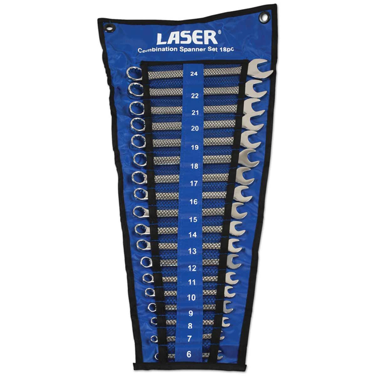 Laser Tools Combination Spanner Set 18-Piece (6mm to 24mm) LT-6758