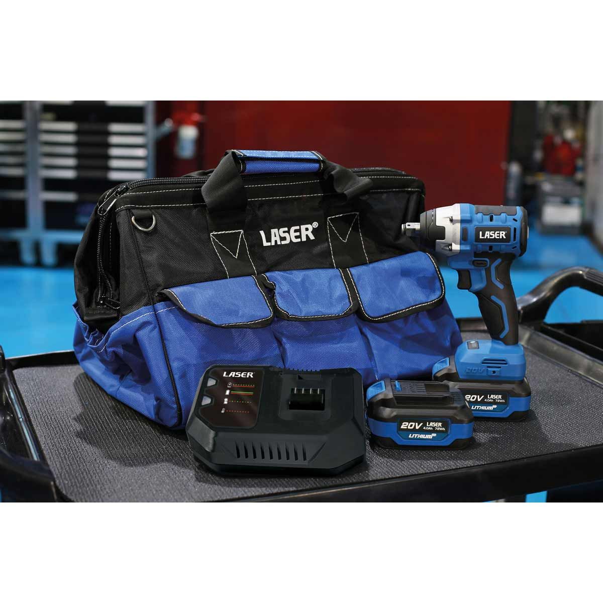 Laser Tools Cordless Impact Wrench 1/2" Drive 20V Kit (UK Plug) LT-68013