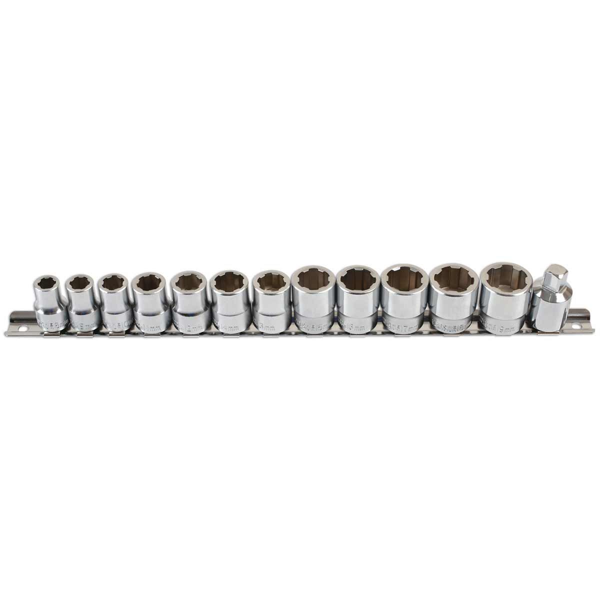 Laser Tools Socket Set for Damaged/Undamaged Nuts 3/8"D (13-Piece) LT-6834