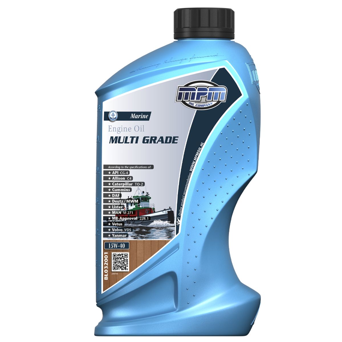 MPM Marine Multi Grade Engine Oil 15W-40 1 Litre MPMBL032001