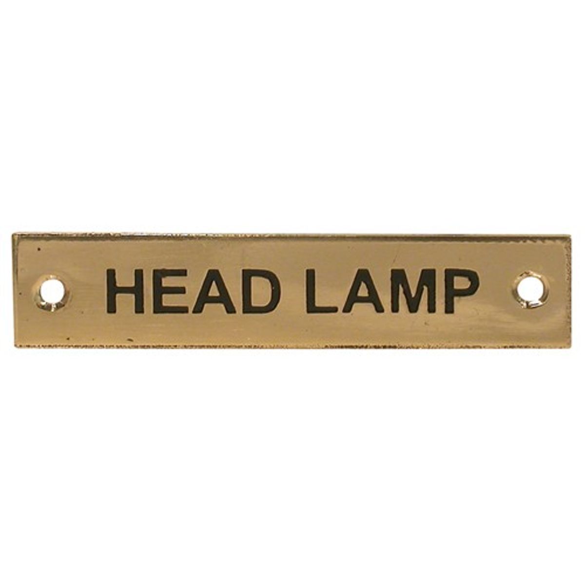 AG Label 'Head Lamp' in Brass (57mm x 12mm) N-79009