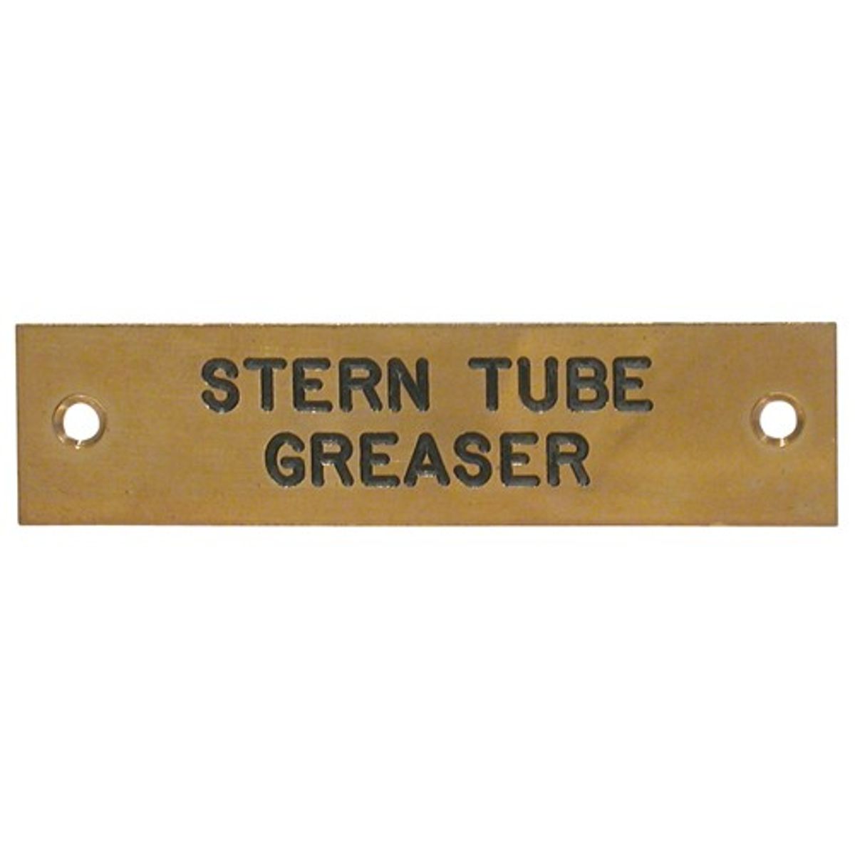 AG Stern Tube Greaser Label Brass 75 x 19mm N-79017