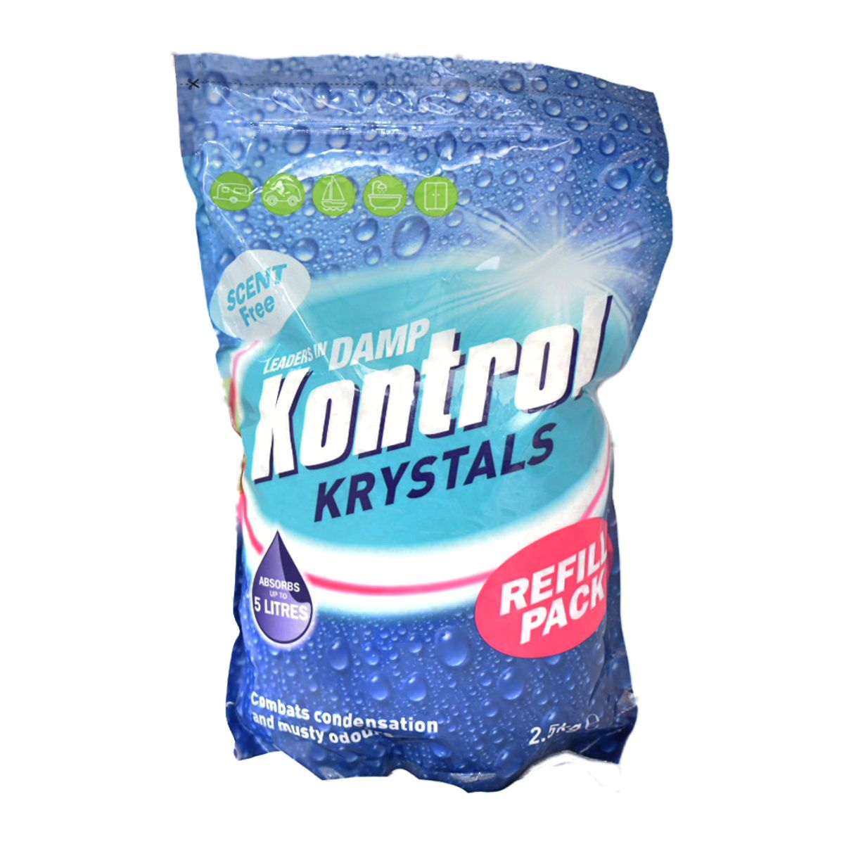 Kontrol Krystals 2.5kg Scent Free (5 Litre Capacity) NDV019