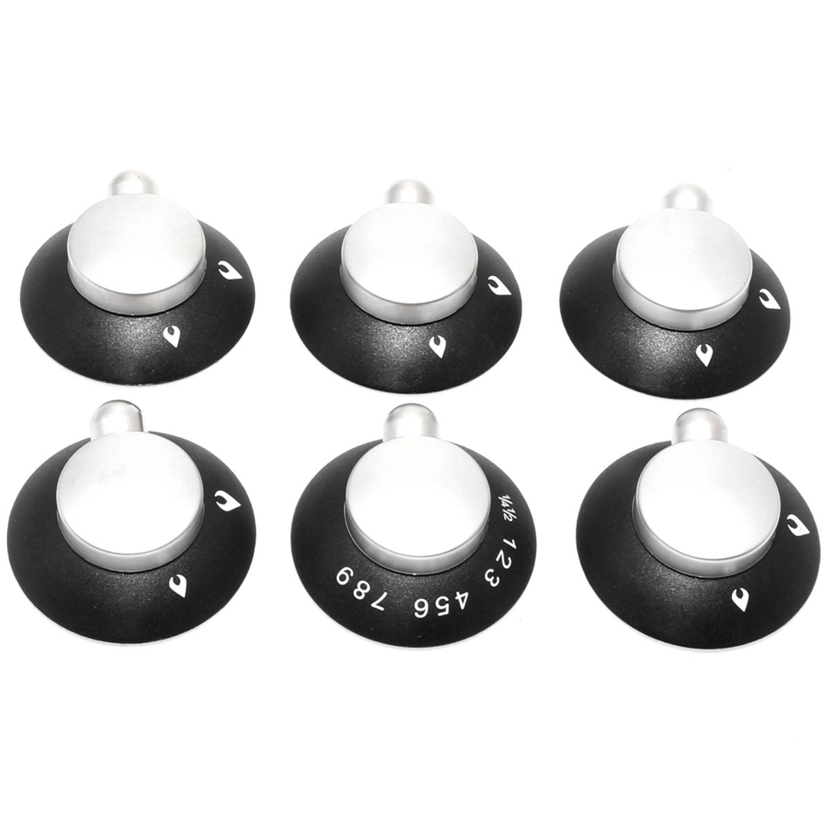 Thetford Oven, Grill-Hob Knob Kit Black/Satin for Enigma (SSPA0903.SA)