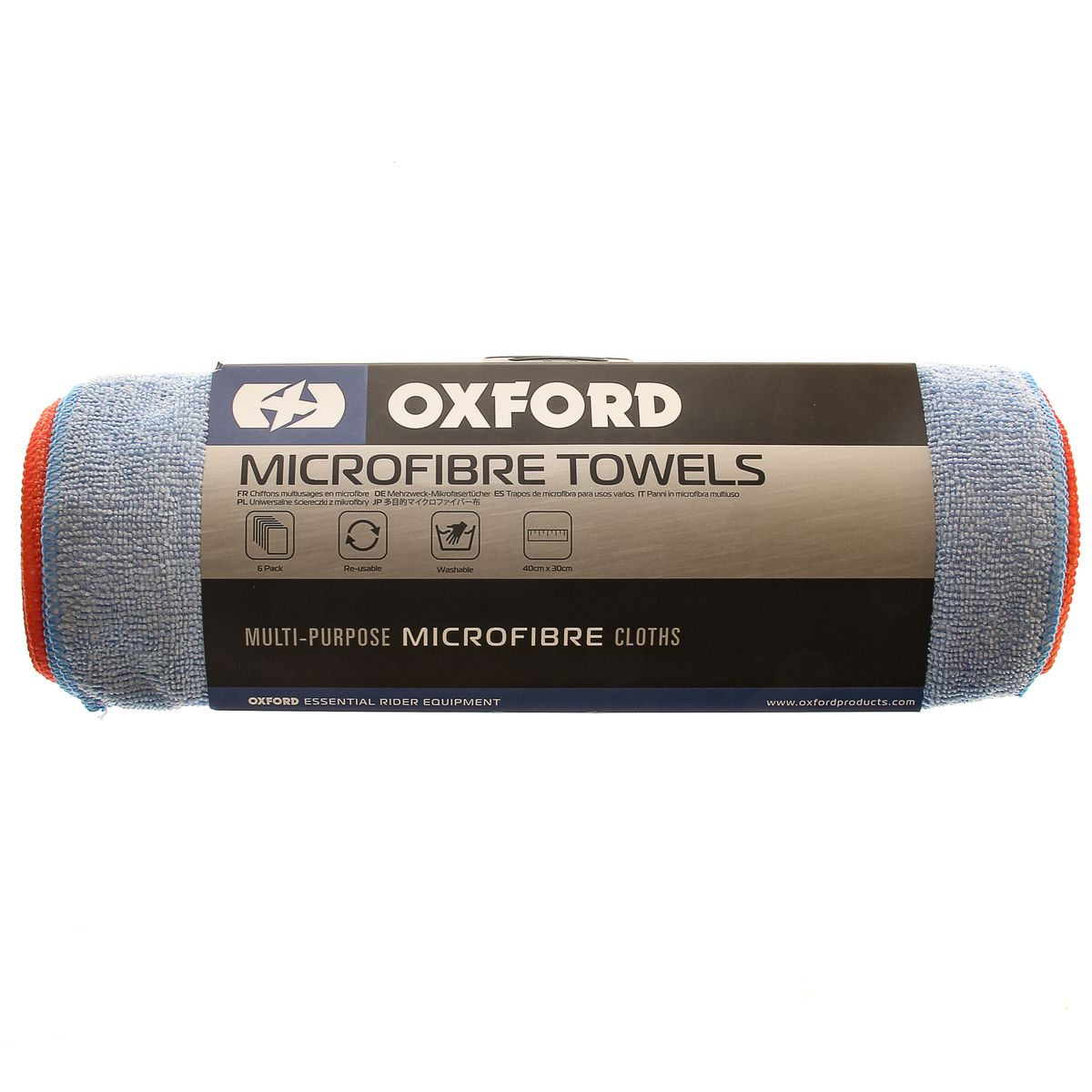 Oxford Mint Multipurpose Microfibre Towels (Pack of 6) OC171