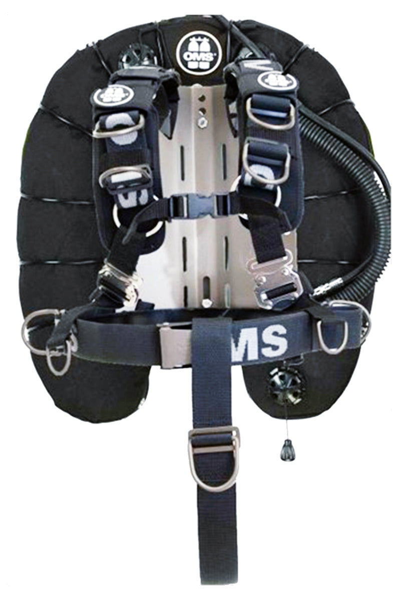 OMS Black 60Lb27Kg Aluminium Comfort Harness III Deep Ocean Signature Single/Twin Tank BC System S11618097
