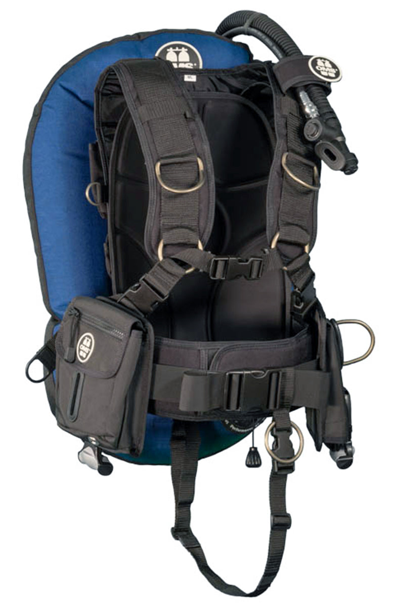 OMS Ocean Blue/Black 27Lb12.5Kg IQ Lite Cummerband Signature Harness Performance Mono Wing BC System Size ML S11718026