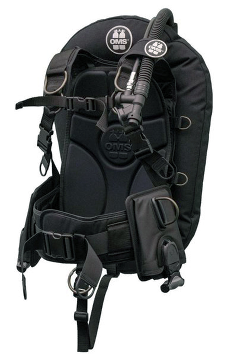OMS All Black 32Lb14.5Kg IQ Lite Cummerband Signature Harness Performance Mono Wing BC System Size ML S11518059