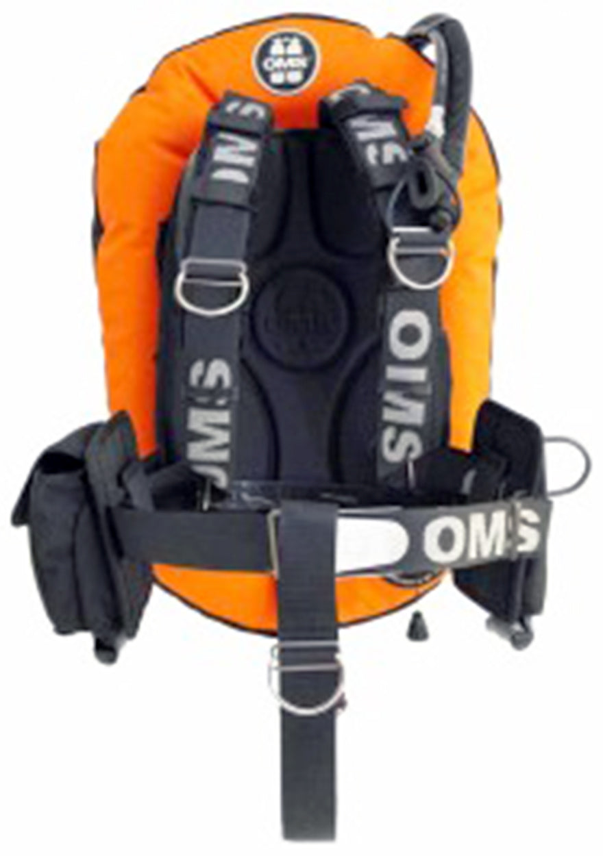 OMS Lava Orange/Black 27Lb12.5Kg IQ Lite Harness Performance Mono Wing BC System Size ML S11618023