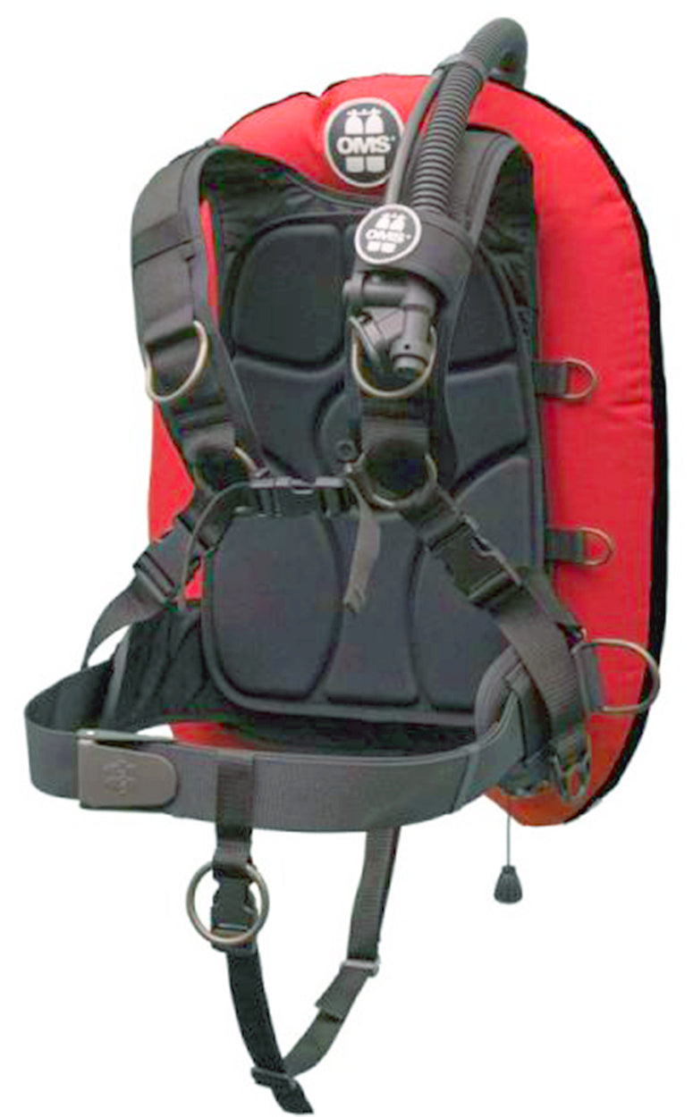 OMS Indian Red/Black 27Lb12.5Kg IQ Lite Harness Performance Mono Wing BC System Size ML S11518111
