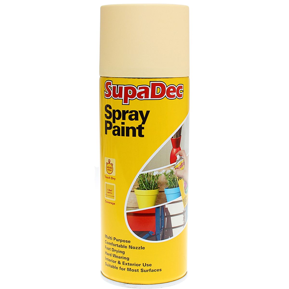 SupaDec Spray Paint 400ml Gloss Cream PA-004