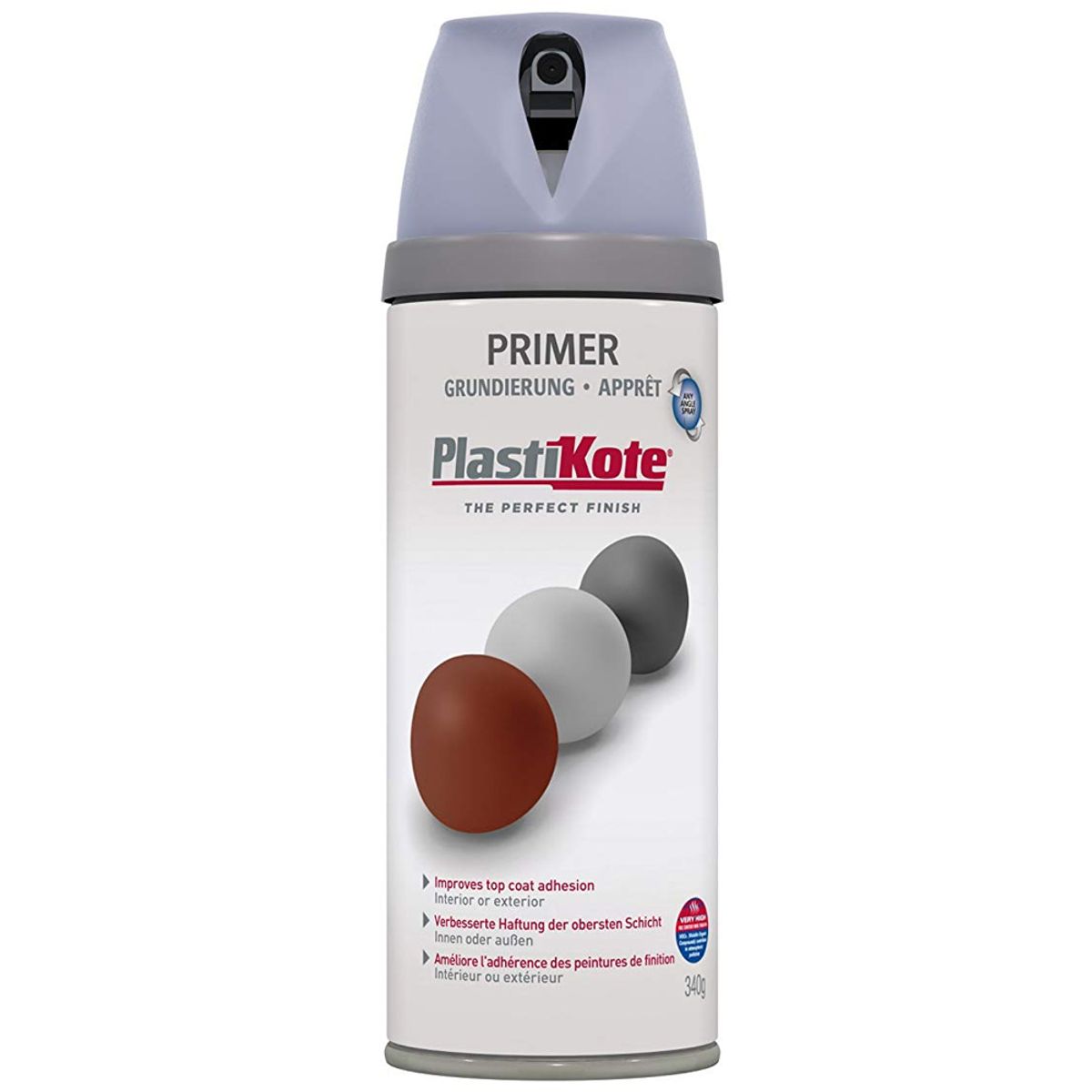 PlastiKote Twist & Spray Paint 400ml Grey Primer PA-008
