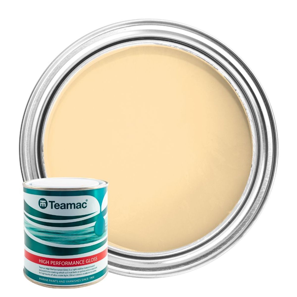 Teamac Marine Gloss Paint in Buttermilk (1 Litre / 1153) PA-111