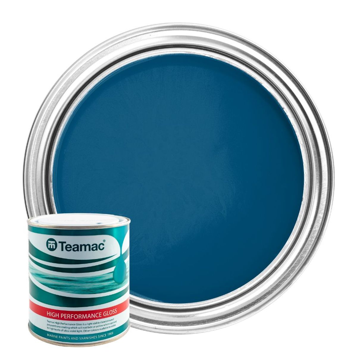 Teamac Marine Gloss Paint in Azure Blue (1 Litre / 598) PA-114
