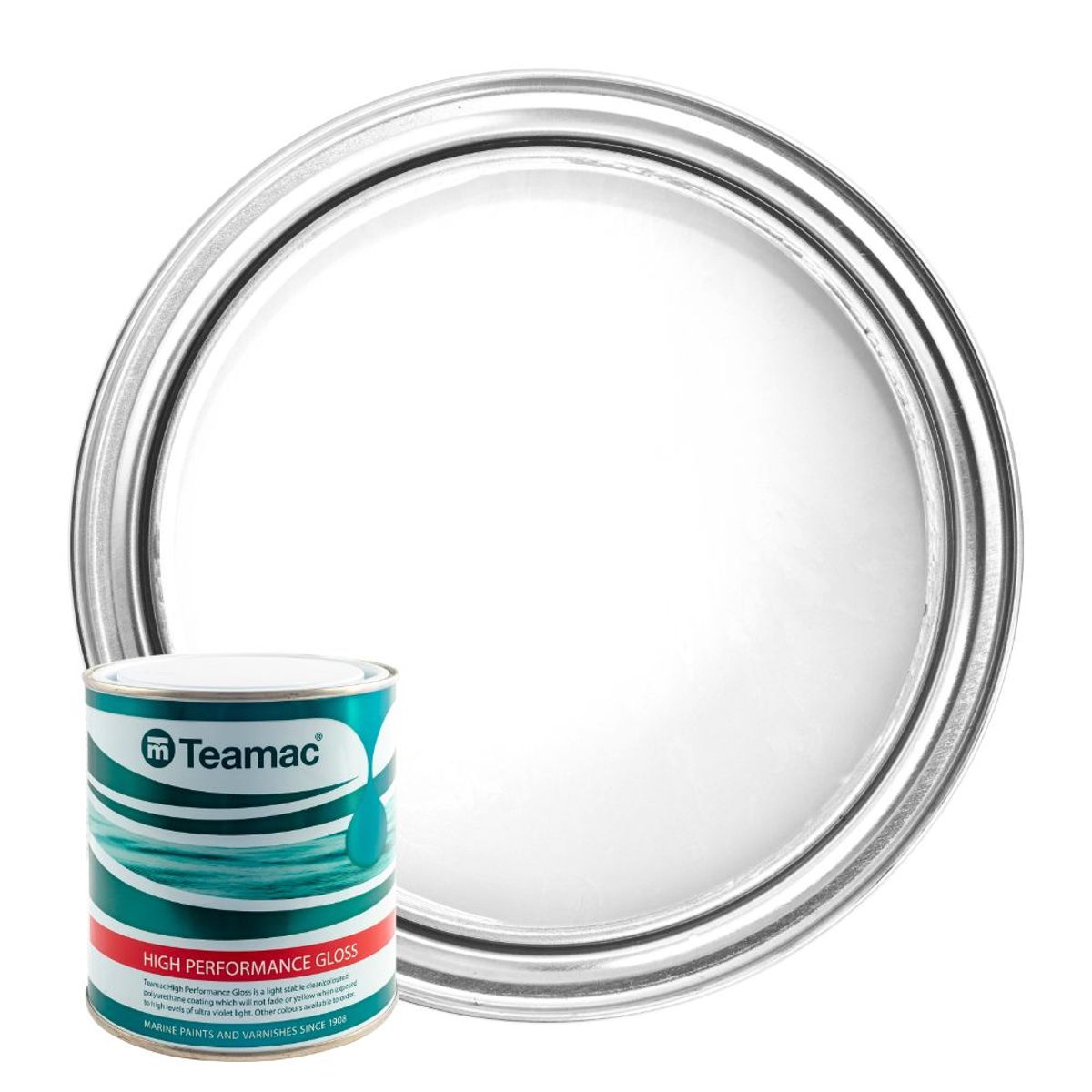 Teamac Marine Gloss Paint in Supermarine White (1 Litre) PA-122
