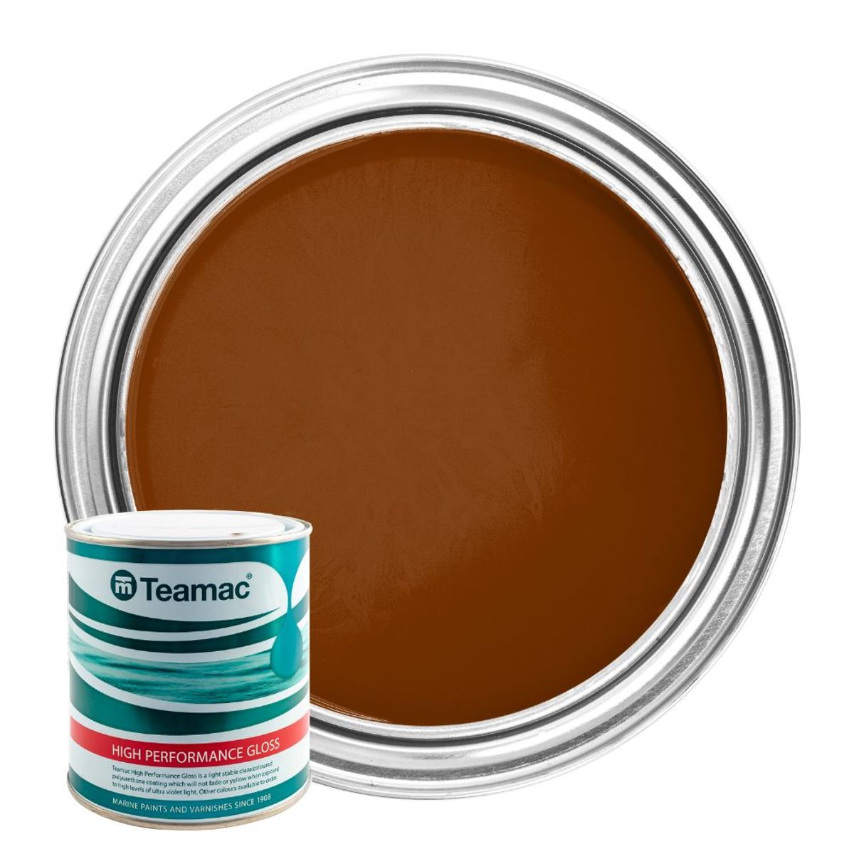 Teamac Marine Gloss Paint in Golden Brown (1 Litre) PA-276