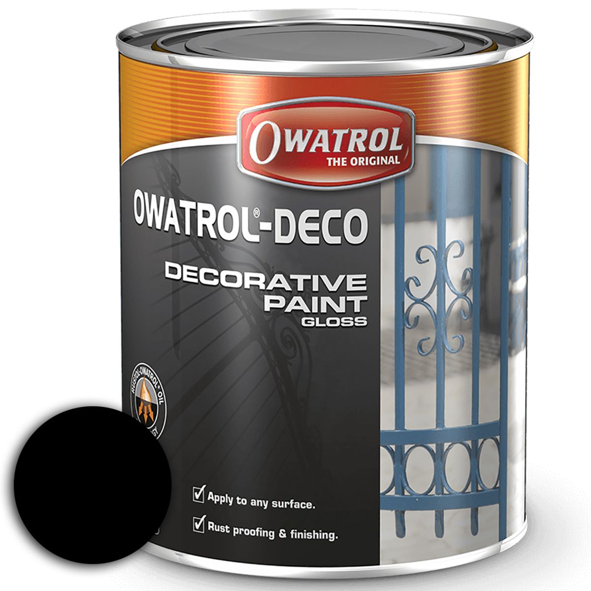 Owatrol Deco Anti Corrosive Gloss Black (RAL 9005) 750ml PA-505