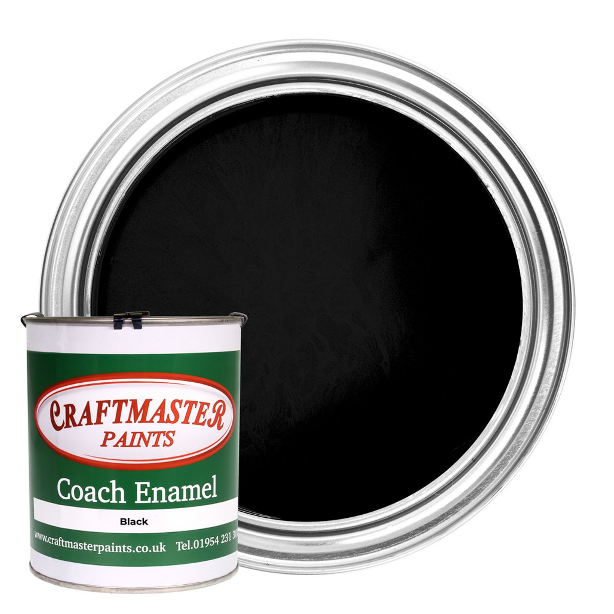 Craftmaster Coach Enamel Boat Paint in Black (1 Litre) PA-606