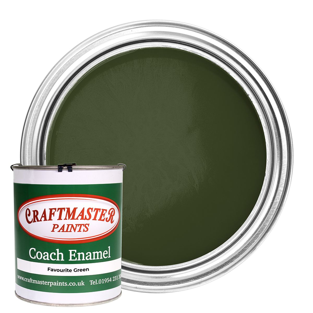 Craftmaster Coach Enamel Boat Paint in Favourite Green (1 Litre) PA-622
