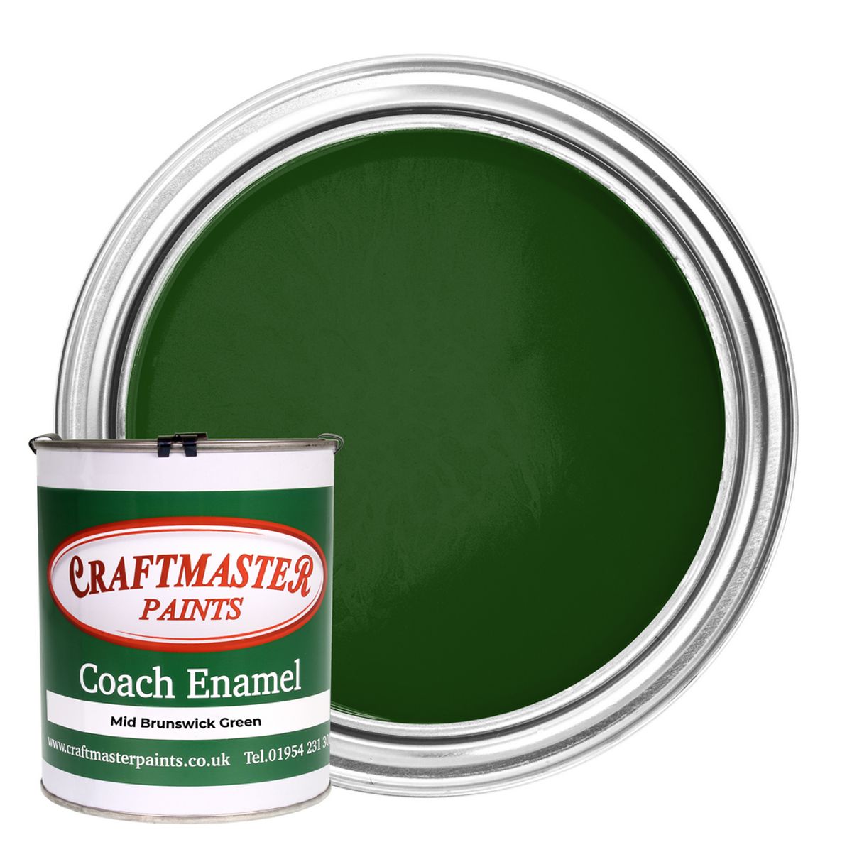 Craftmaster Coach Enamel Boat Paint in Mid Brunswick Green (1 Litre) PA-630