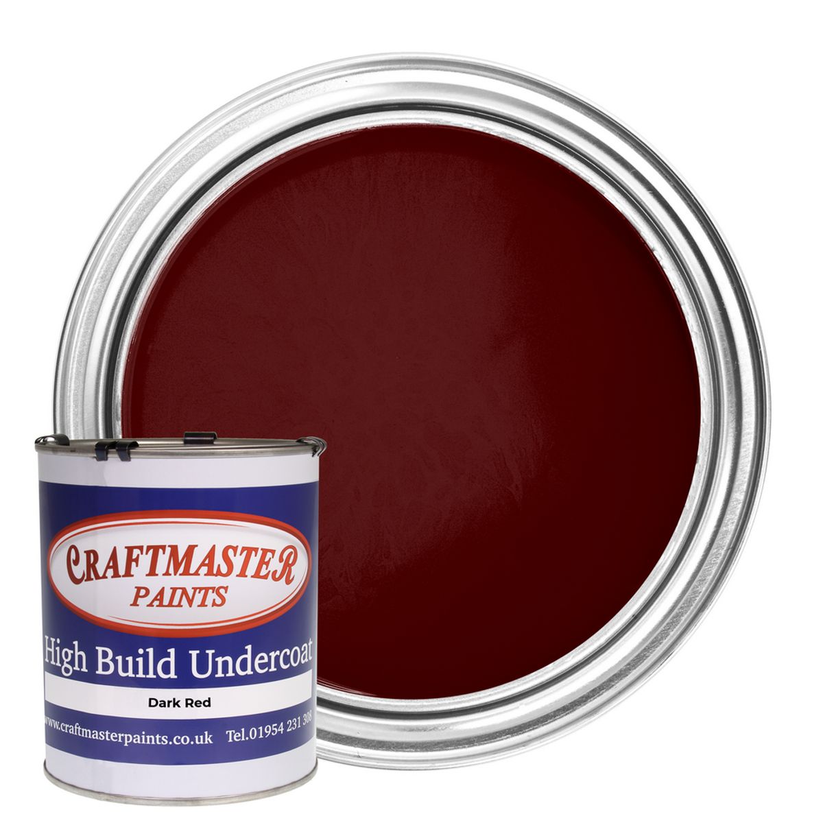 Craftmaster Undercoat Boat Paint in Dark Red (1 Litre) PA-656