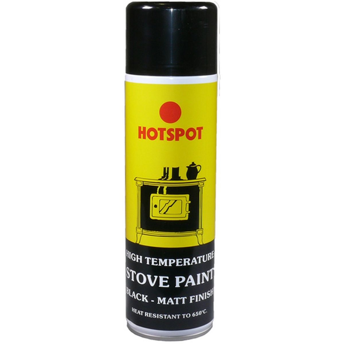 Hotspot High Temperature Black Aerosol Stove Paint - 450ml R37/L
