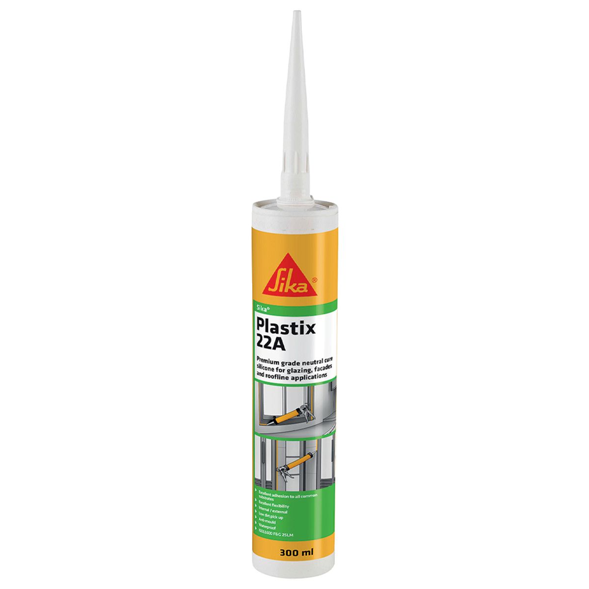 Sika Plastix 22A Premium Grade Silicone Sealant 300ml White SK-507285