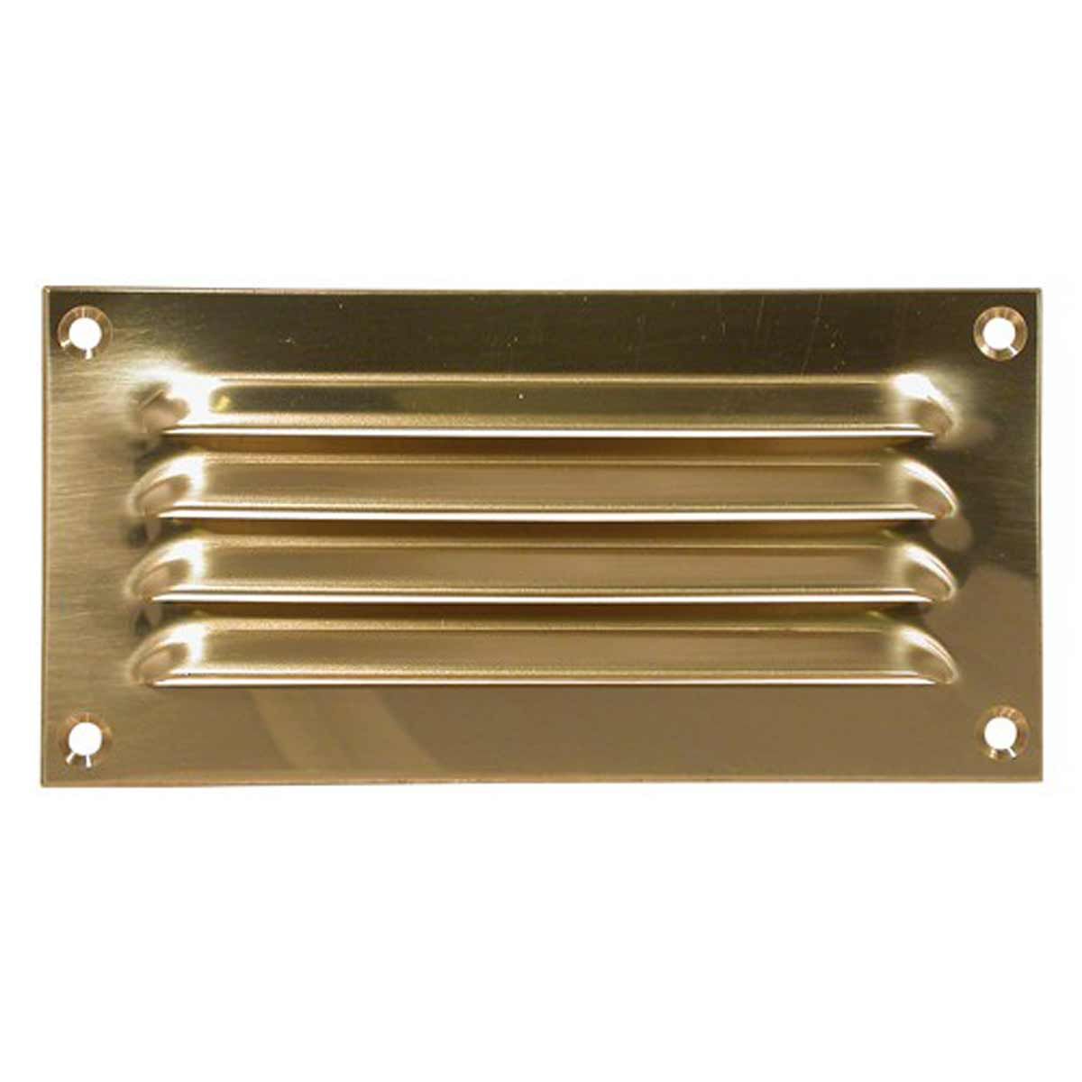 Hooded Louvre Vent Polished Brass (6" x 3") V80183PB
