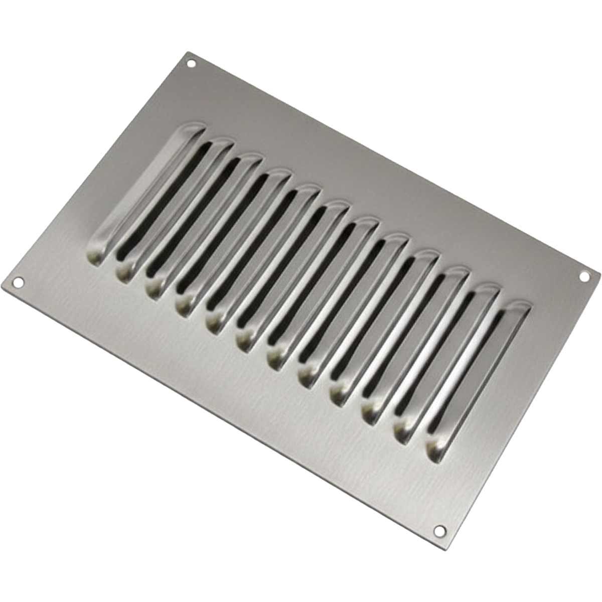Hooded Louvre Vent Brushed Stainless Steel (6" x 9") V80184BSS