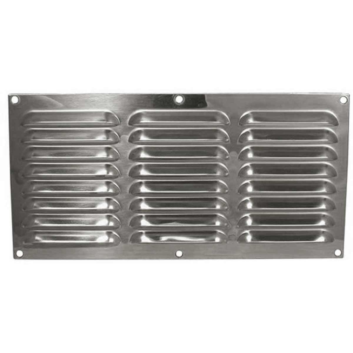 AG Hooded Louvre Vent Polished Stainless Steel (12" x 6") V80186PSS