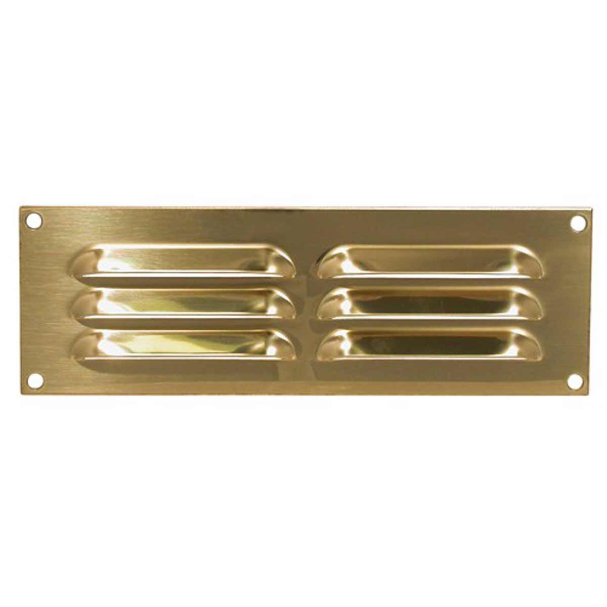 Hooded Louvre Vent Polished Brass (9" x 3") V80188PB
