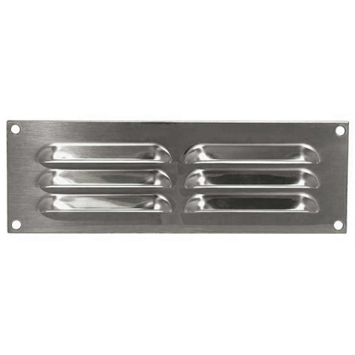 Hooded Louvre Vent Polished Stainless Steel (9" x 3") V80188PSS