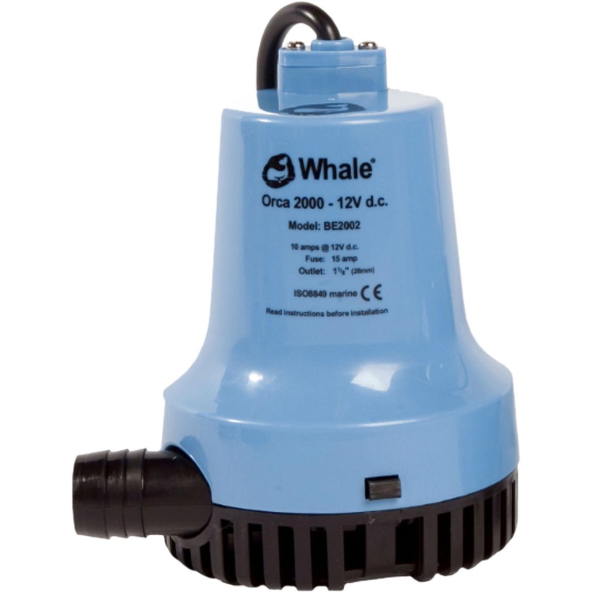 Whale Orca 2000 Submersible Bilge Pump (12V / 126 LPM / 28.5mm Hose) W-BE2002