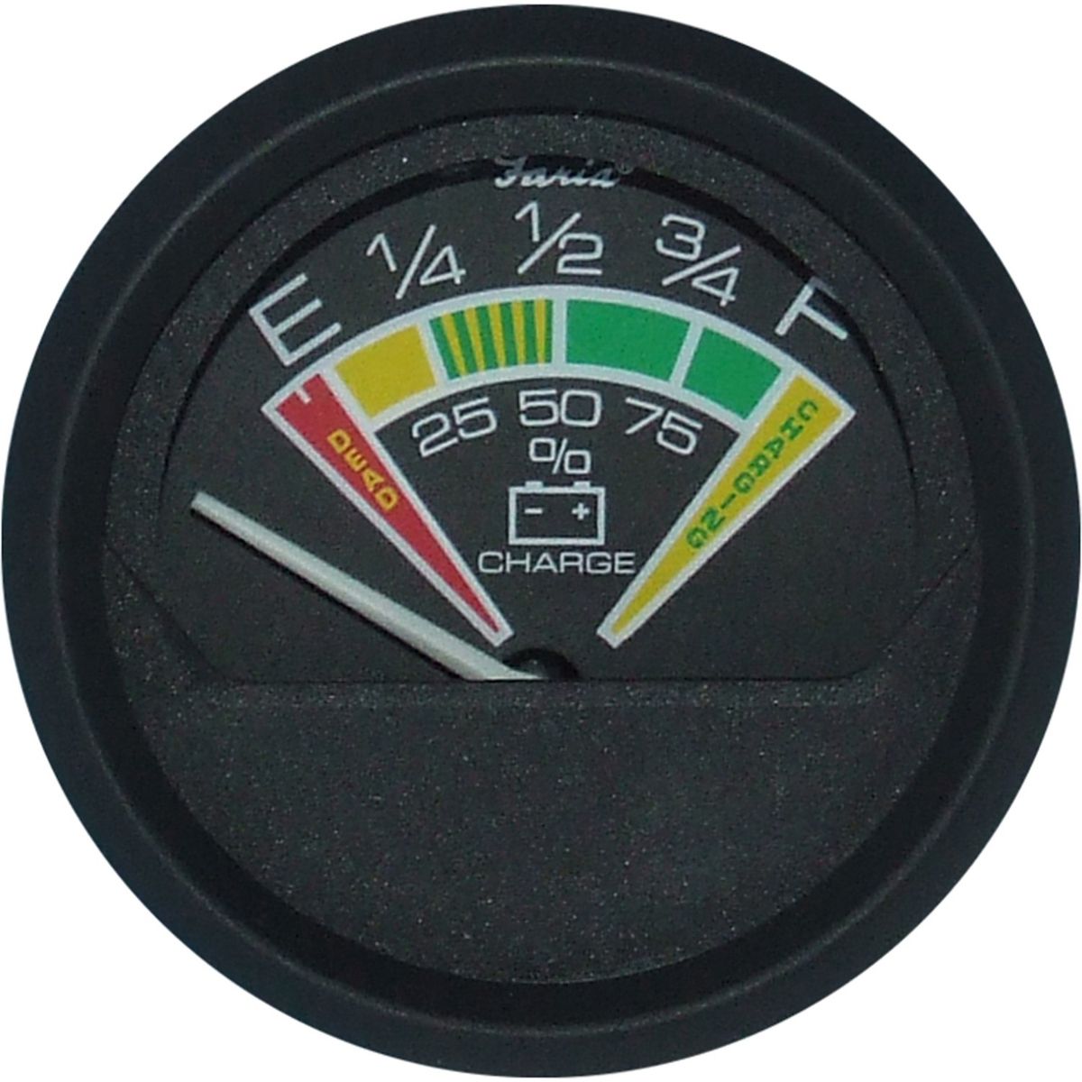 Faria Beede Battery Condition Gauge in Euro Black (Empty - Full) FAR12823