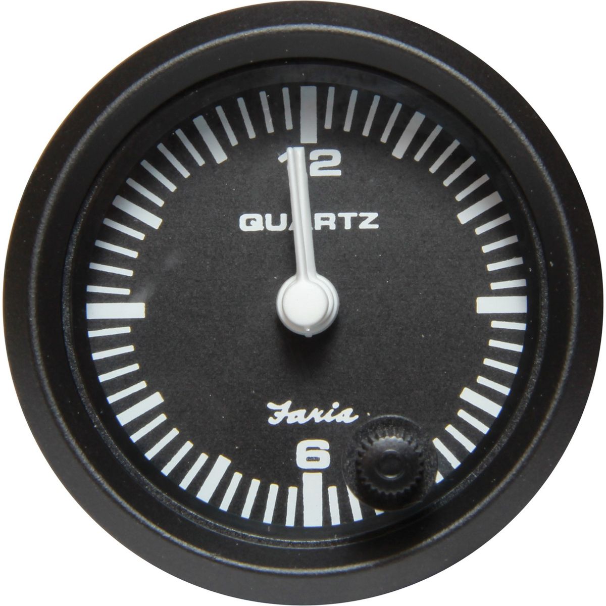 Faria Beede Quartz Analogue Clock (Aluminium Bezel / Euro Black) FAR12825