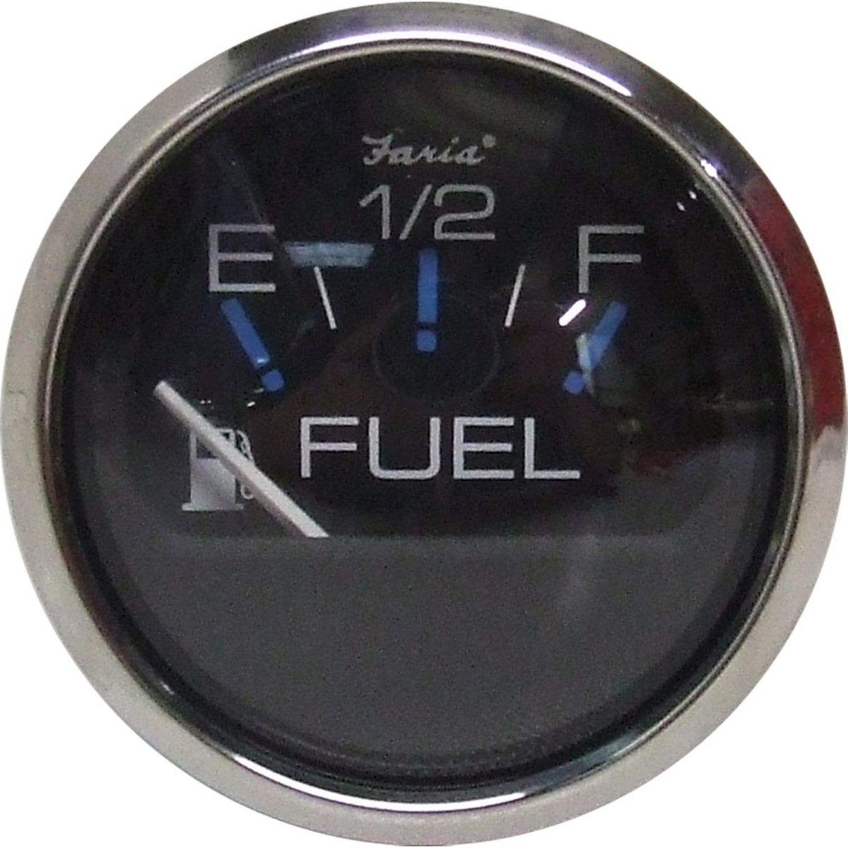 Faria Beede Fuel Level Gauge in Chesapeake SS Black Style (US Resist) FAR13701
